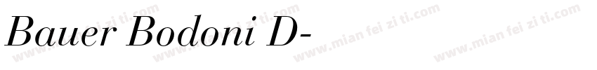 Bauer Bodoni D字体转换